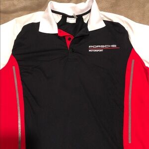 Porsche Design Black and Red Polo Shirt